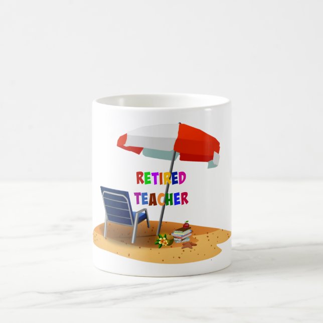 Nachwuchslehrer, Beach Scene (überarbeitet) Kaffeetasse (Mittel)