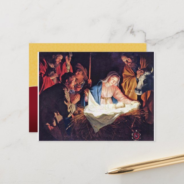 nacimiento feiertagspostkarte (Vorderseite/Rückseite Beispiel)