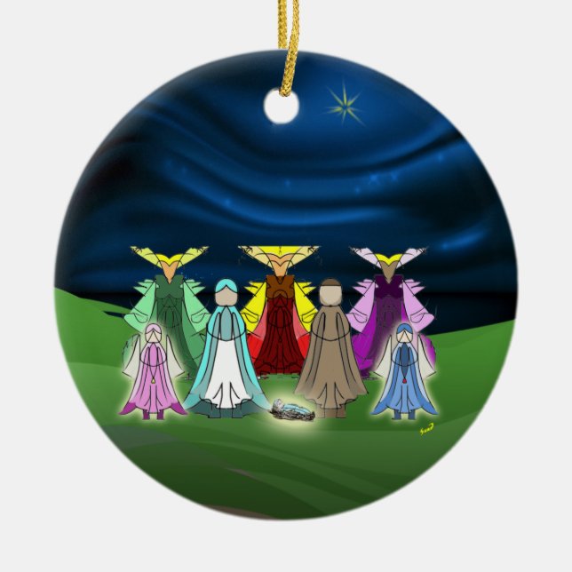 Nacimiento/Krippe Keramikornament (Vorne)