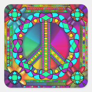 nackte Zone Quadratischer Aufkleber