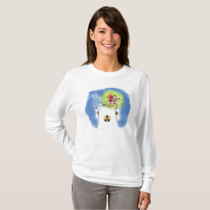Nackter Santa Claus Weiße, langärmelige T - Shirt