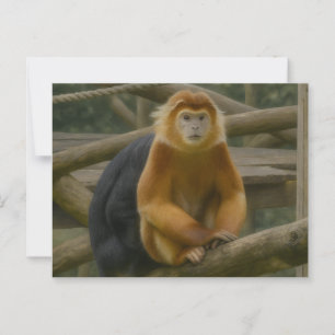 Nacktfresser Affe in der Waldhütte Postkarte