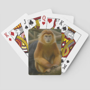 Nacktfresser Affe in der Waldhütte Spielkarten