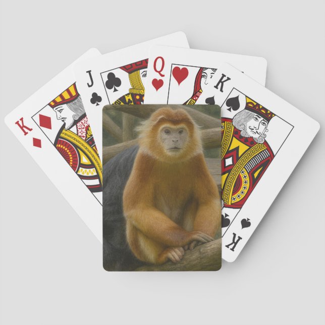 Nacktfresser Affe in der Waldhütte Spielkarten (Rückseite)
