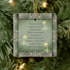 "Nada te turbe" San Teresa de Avila/Kundenfreundli Keramikornament