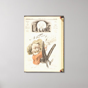 Nadar (1820-1910) Titelseite von "La Lune", veröff Leinwanddruck