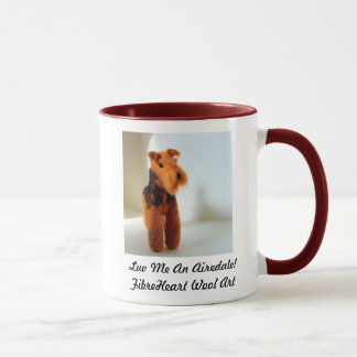 Nadel-Filz-Airedale-Kunst-Druck Tasse