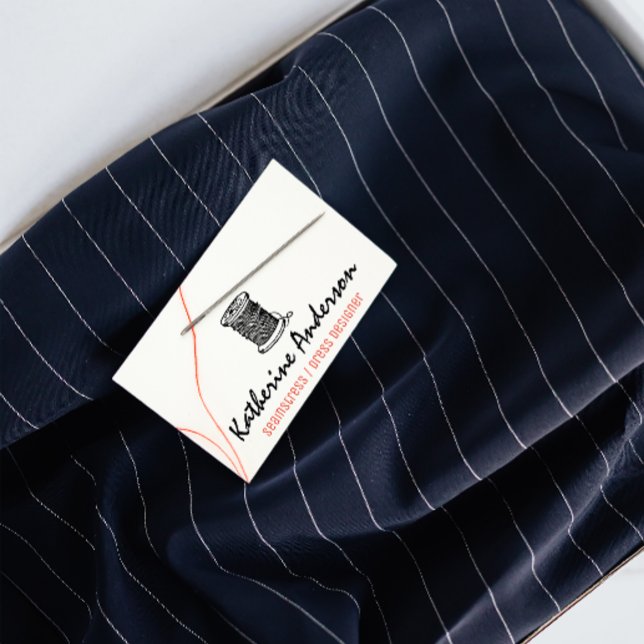 Nadel und Thread | Nähen Seamstress Visitenkarte (Von Creator hochgeladen)