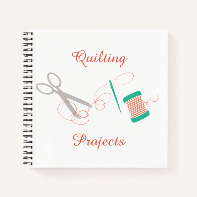 Nadel- und Thread-Notebook Notizbuch (Vorderseite)