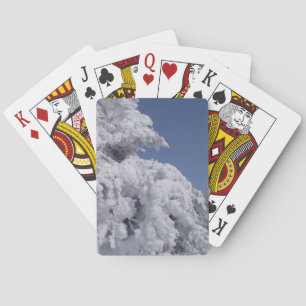 Nadelbäume dick mit Schnee bedeckt Spielkarten