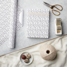 Nadelbäume Handarbeit Imitate Silberfolie Geschenkpapier