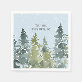 Nadelbäume, Kiefernbäume, Evergreen Serviette