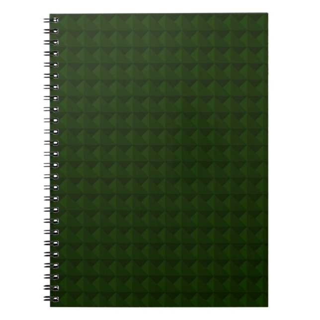 Nadelgrün, fest, geometrisch. notizblock (Vorderseite)
