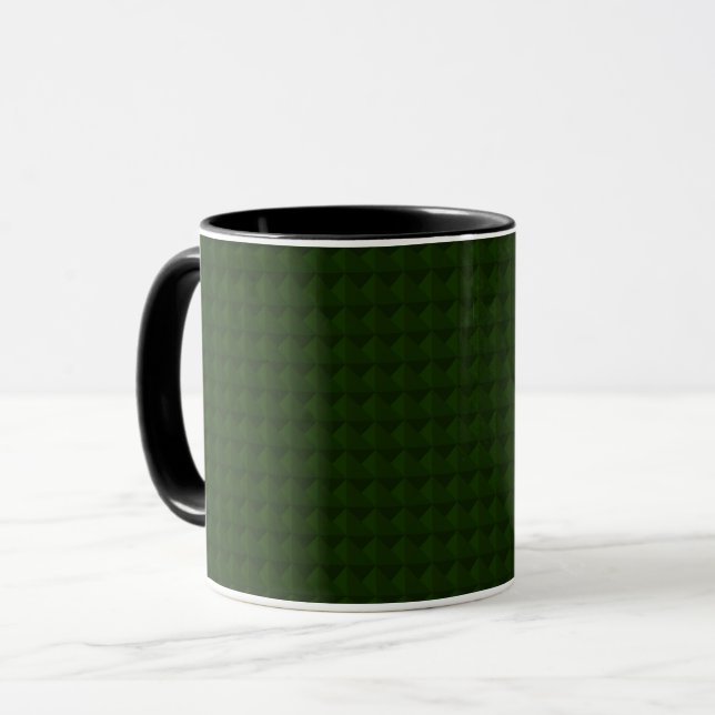 Nadelgrün, fest, geometrisch. tasse (Vorderseite Links)