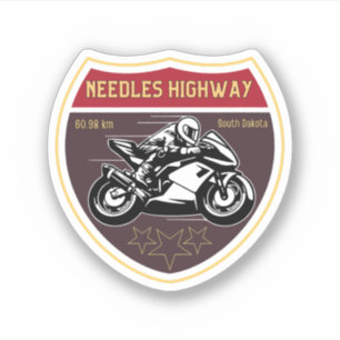 Nadeln Autobahn Autobahn Reise Süd Dakota Aufkleber