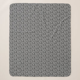 Nadeln drucken Kunsthandwerk Schwarz + Weiß Sherpadecke