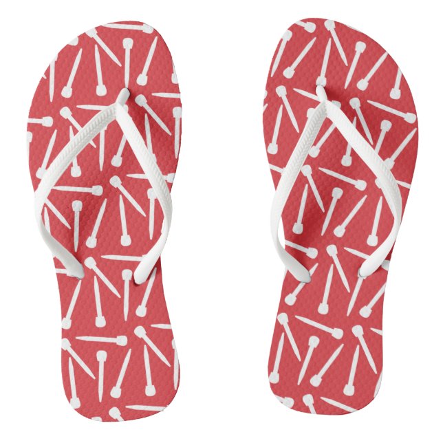 Nadeln, Garne, Garne, Garne, Handwerkskunst {Dark} Flip Flops (Fußbett)