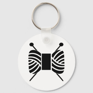 Nadeln Knittern Garn Skein & Handwerk Schlüsselanhänger