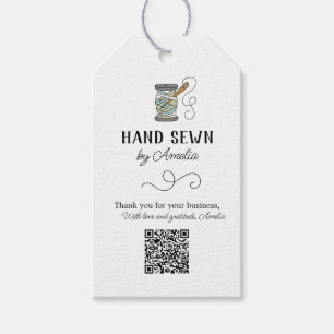 Nadeln und Thread Handschrift Nähen Vielen Dank Geschenkanhänger