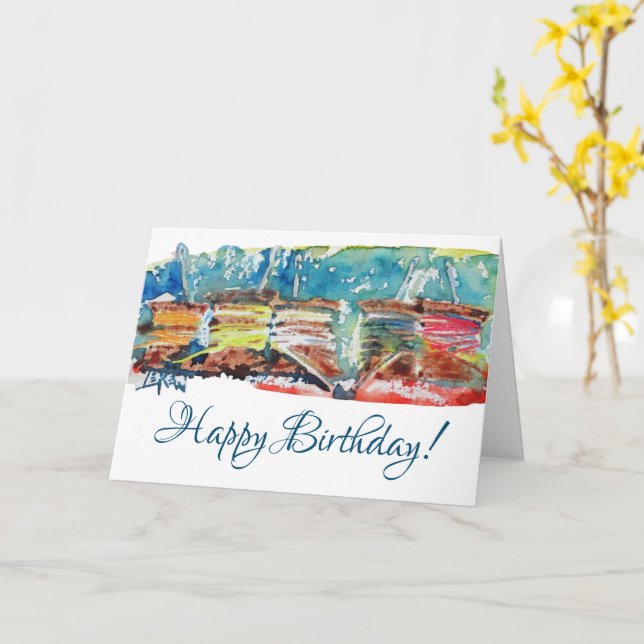 Nadeln und Threads Karte (Gelbe Blume)