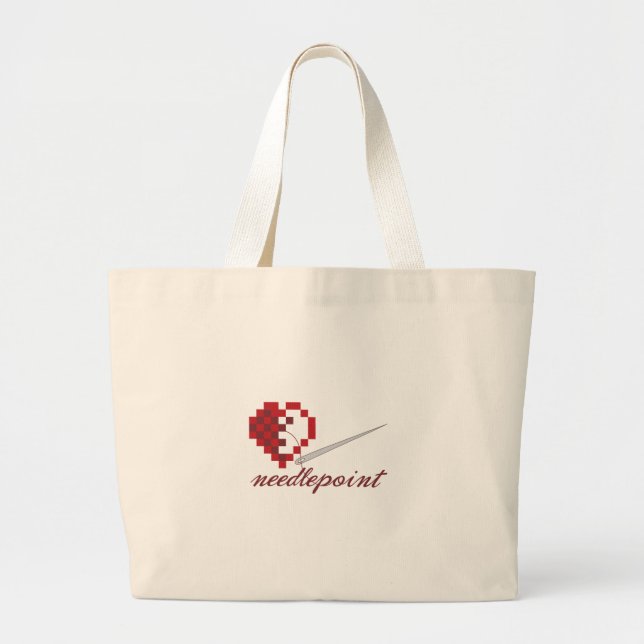 Nadelspitze Jumbo Stoffbeutel (Vorne)