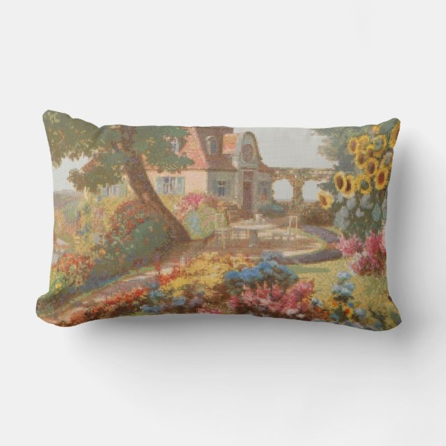 Nadelspitzen-Art-Garten-Haus Lendenkissen (Vorderseite)