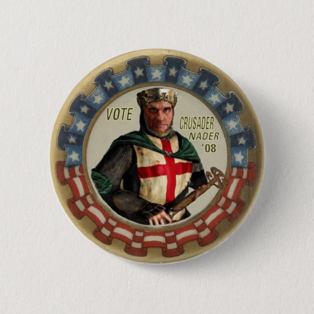 Nader-Kreuzfahrer-Knopf Button (Vorderseite)