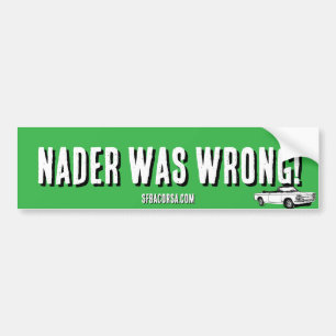 Nader lag falsch autoaufkleber