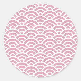 NADESHIKO 01 Seigaiha Waves - Energetic Ver. Runder Aufkleber