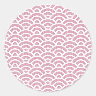 NADESHIKO 01 Seigaiha Waves - Energetic Ver. Runder Aufkleber