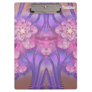 NADINE ~ PASTEL 3D! Rosa, Mauve GLOSSY Klemmbrett