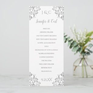 Nadine Wedding Program   Tall - Tee (grau) Programm