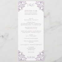 Nadine Wedding Program - Tea-length - Lavendel