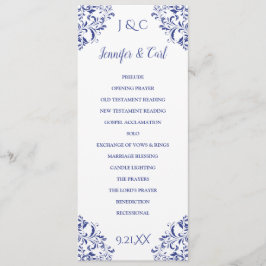 Nadine Wedding Program | Tea-Length (Royal Blue) Programm