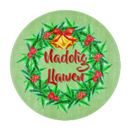 Nadolig Llawen Welsh Frohe Weihnachten Schneidebrett
