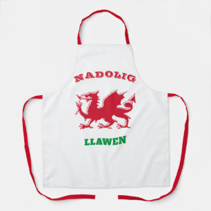 Nadolig Llawen Welsh Frohe Weihnachten Simple Celt Schürze