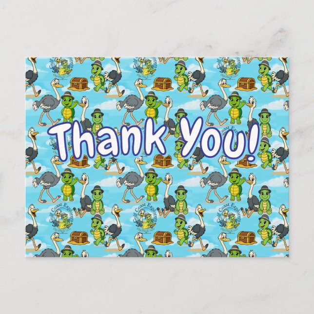 Nae Nae & Lulu Adventures Vielen Dank Postcard Postkarte (Vorderseite)