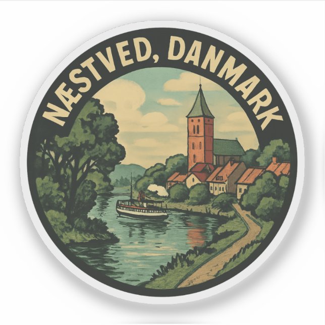 Næstved Denmark Church Aufkleber (Vorderseite)
