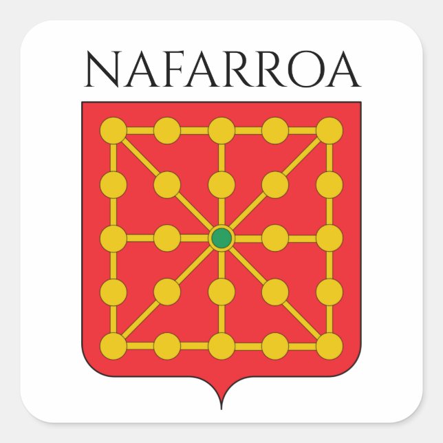 Nafarroa Quadratischer Aufkleber (Vorderseite)