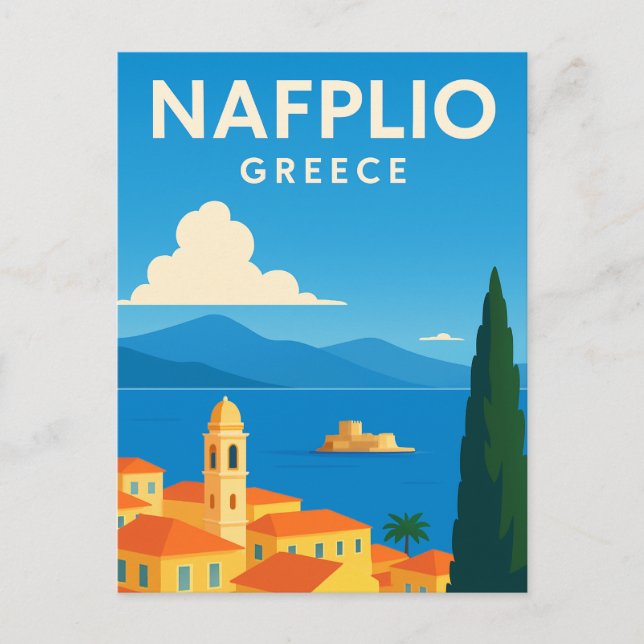 Nafplio Griechenland Dekorationsmalerei Postkarte (Vorderseite)