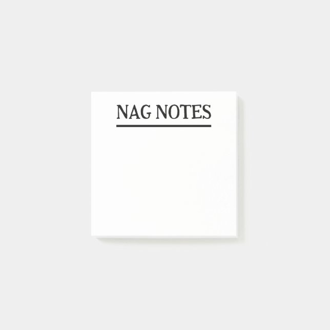 Nag Notes Funny Notes Post-it Klebezettel (Vorderseite)