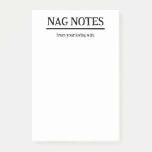 Nag Notizen von Ihrer liebevollen Ehefrau Funny No