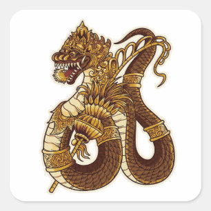 Naga Besukih Quadratischer Aufkleber