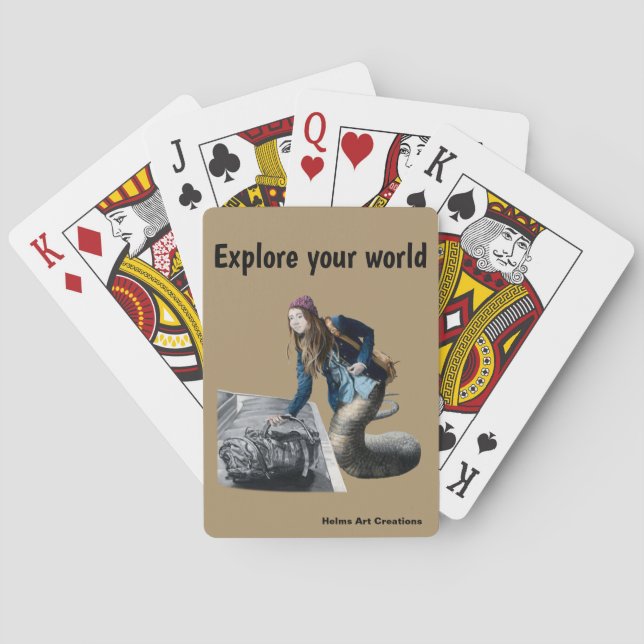 Naga Erforschen World Travel Fantasy Spielkarten (Rückseite)
