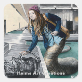 Naga Explorer World Travel Fantasy Art Stickers