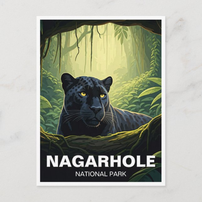 Nagarhole National Park India Travel Postkarte (Vorderseite)