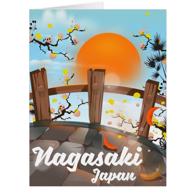Nagasaki japanisches Blütenposter. (Vorderseite)