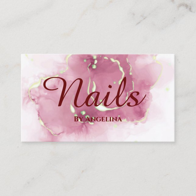 Nagel eleganten Typographie Visitenkarte (Vorderseite)