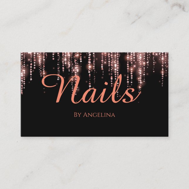 Nagel eleganten Typographie Visitenkarte (Vorderseite)