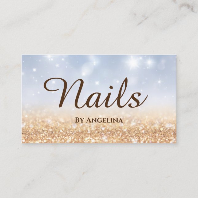 Nagel eleganten Typographie Visitenkarte (Vorderseite)